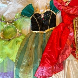 Disney Store Costumes 5/6 - Elena, Tinkerbell, Anna